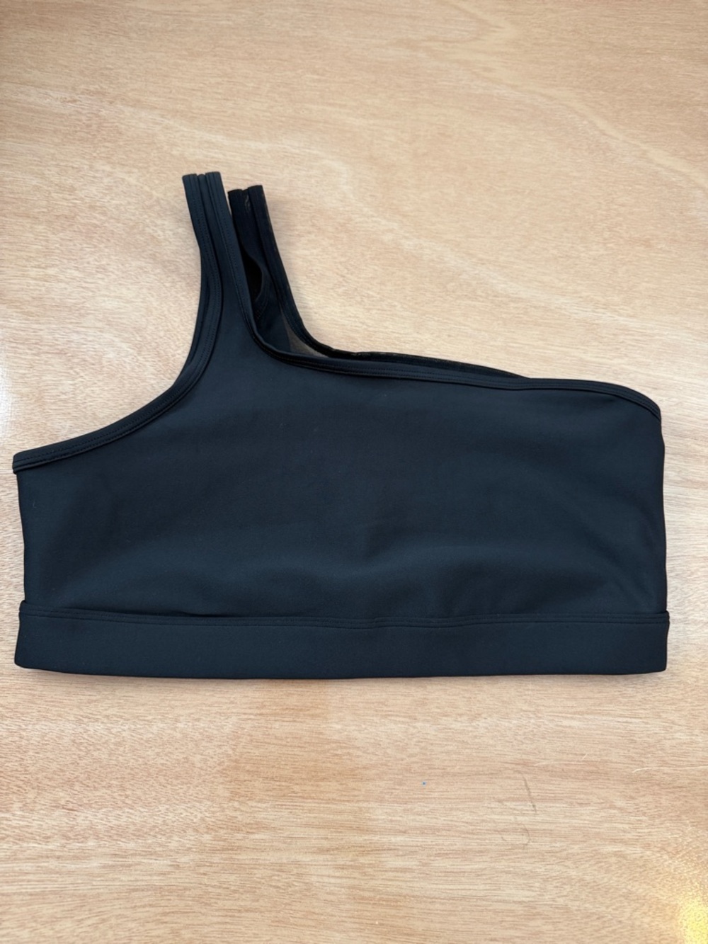 ALO Yoga Black Asymmetric One-Shoulder Bra Top